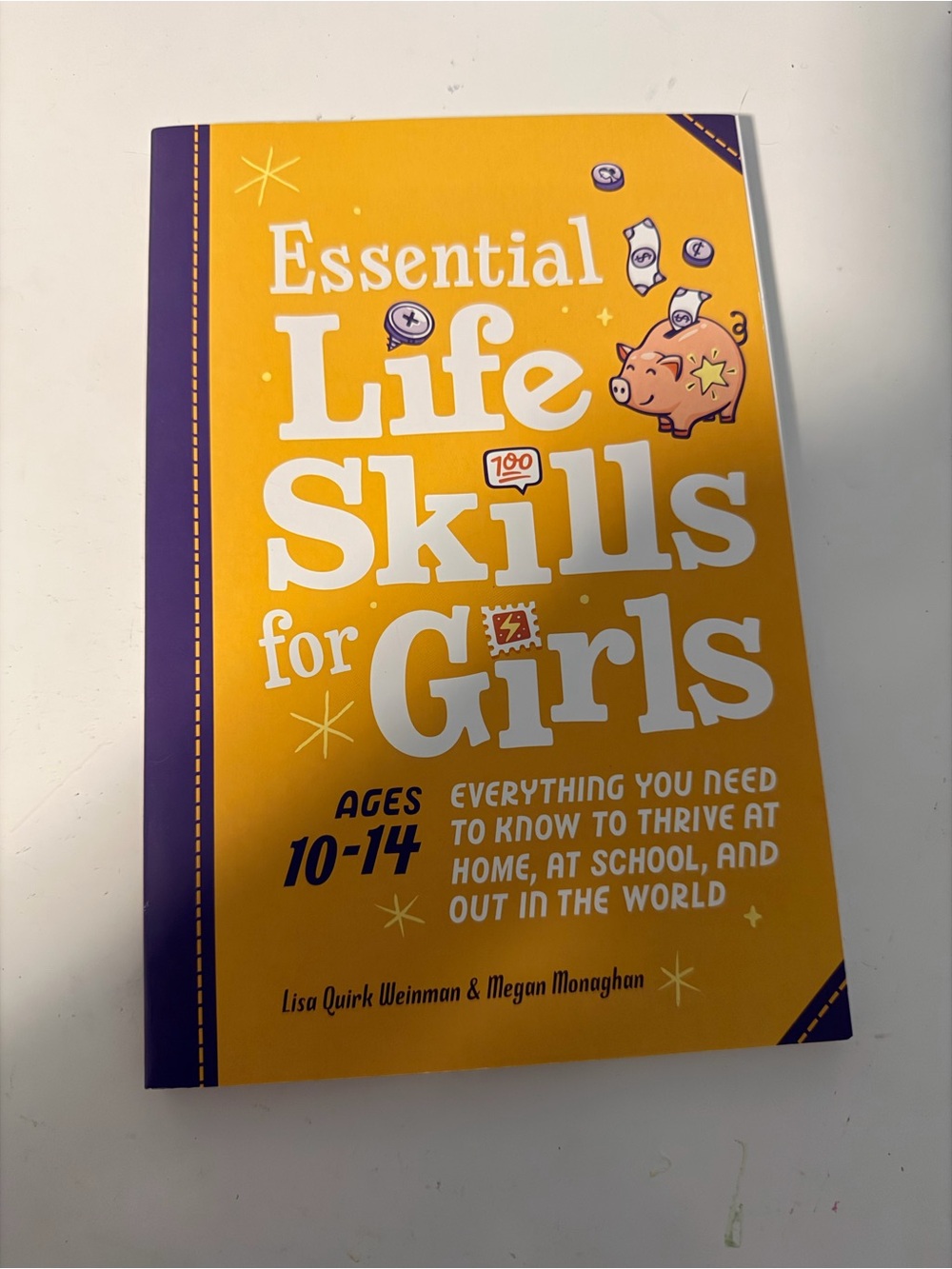 Essential Life Skills for Girls - Yellow/Purple Kids Book